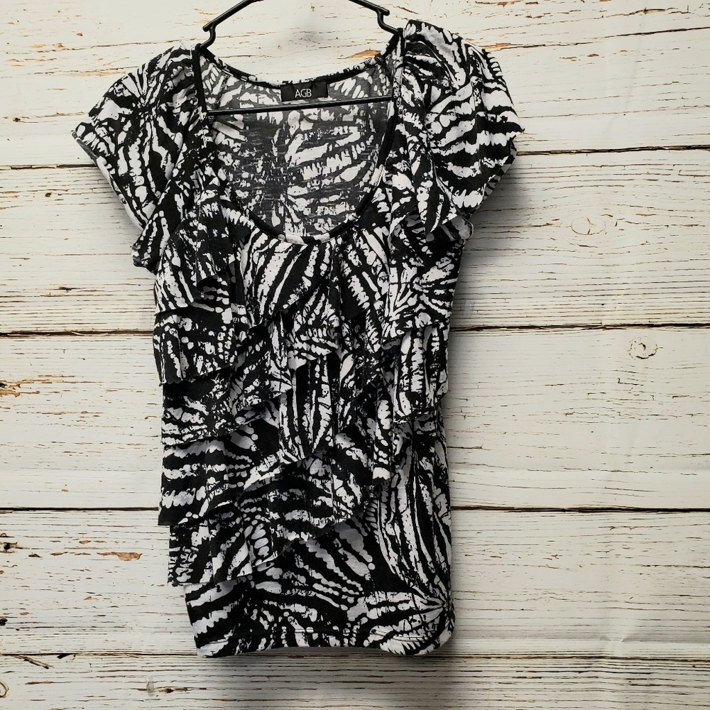 AGB Ruffle Front Top - Picture 1 of 6